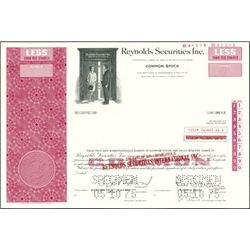 Reynolds Securities Inc. Specimen Stocks