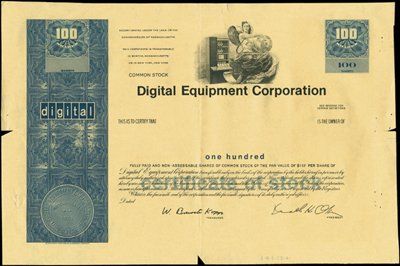 Digital Equipment Corporation Unique Production Fi - Archives ...