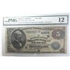 Image 1 : 1882  $5  dated back National currency Deleware County Muncie IN  PMG12