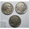 Image 1 : 3  1914D  Buffalo nickels  g/vg