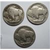 Image 2 : 3  1914D  Buffalo nickels  g/vg