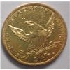 Image 2 : CLASSIC GOLD 1836 $2.50 AU DETAILS, LUSTER AVERAGE, MINOR REV SCRATCH STILL NICE