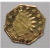 Image 1 : CALIF GOLD TERRITORIAL 1875 25 CENT OCTAGONAL INDIAN BG782 HIGH R5 CH GEM BU
