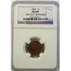 Image 1 : 1885  proof Indian penny  NGC spot removed