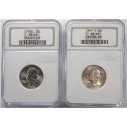 1947S and 1948 quarters  NGC66