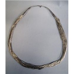 Navajo Liquid Sterling Silver Necklace