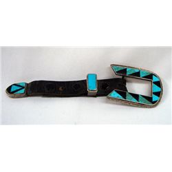 Zuni Ranger Stone to Stone Belt Buckle Set-Marked