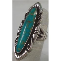 Navajo Ring with Turquoise on Sterling