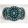 Image 1 : Vintage Navajo Turquoise Cluster Bracelet