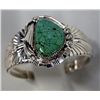 Image 1 : Navajo Nevada Green Turquoise Bracelet - C. Draper