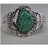 Image 2 : Navajo Nevada Green Turquoise Bracelet - C. Draper