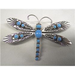 Navajo Sterling Dragonfly Pin/Pendant - L Charley