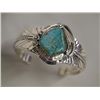 Image 1 : Navajo Sterling Turquoise Bracelet - C. Draper