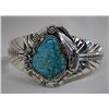 Image 2 : Navajo Sterling Turquoise Bracelet - C. Draper