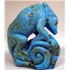 Image 2 : Zuni Carved Turquoise Lizard Fetish by Kaamasee