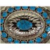 Image 2 : Navajo Sterling Silver Turquoise Buckle by Muskett