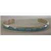 Image 1 : Zuni Sterling Turquoise Inlay Bracelet Hallmarked