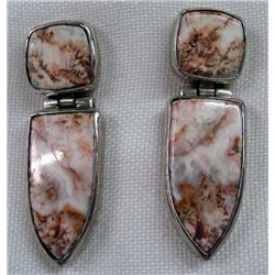 Sterling Silver Dolomite Pierced Earrings