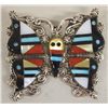 Image 1 : Zuni Sterling Stone-to-Stone Butterfly Pin/Pendant