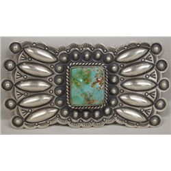 Navajo Sterling Turquoise Pin - Herman Smith