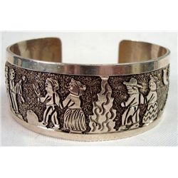 Sterling Silver Story Teller Bracelet-Signed