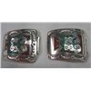 Image 1 : Zuni Silver Watch Tips-Inlays of Turquoise & Coral