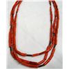 Image 1 : Natural Coral Three Strand Necklace