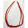 Image 2 : Natural Coral Three Strand Necklace