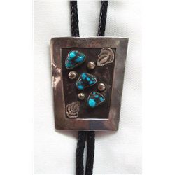 Navajo Sterling Silver & Turquoise Bolo