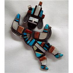 1960 Zuni Knifewing Kachina Pin/Pendant - H Morgan