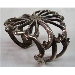 Navajo Silver Sandcast Bracelet