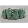 Image 2 : Navajo Sterling Turquoise Bracelet - Frances