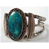 Image 1 : Navajo Sterling Pilot Mountain Turquoise Bracelet