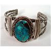 Image 2 : Navajo Sterling Pilot Mountain Turquoise Bracelet