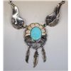 Image 1 : Sterling Turquoise Necklace Hallmark ''K''