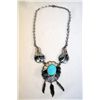 Image 2 : Sterling Turquoise Necklace Hallmark ''K''