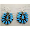 Image 1 : Navajo Sterling Turquoise Pierced Earrings