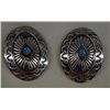 Image 1 : Navajo Sterling Turquoise Pierced Earrings