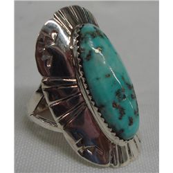 Navajo Sterling Turquoise Ring - Edison Begay