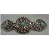 Image 1 : Navajo Sterling Turquoise Barrette - Edison Begay