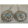 Image 1 : Navajo Sterling Reversible Earrings - E. Begay