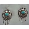 Image 1 : Navajo Sterling Turquoise Earrings - Edison Begay