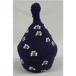 Fully Beaded Lidded Basket