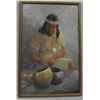 Image 1 : Oil Painting of Indian Maiden - Pat Barron