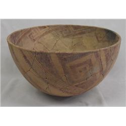 Prehistoric Hohokam Tanque Verde Red on Brown Bowl