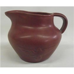 1940 Sequoyah Red Pottery Pitcher - Melba