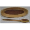 Image 2 : Solid Wood Shaped Relish Dish and Spoon