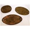Image 1 : 3 Antique Metal Labels