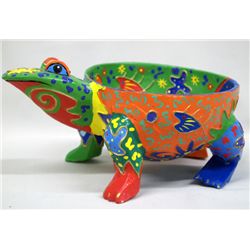 Coconut Shell Frog Bowl