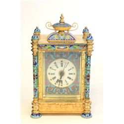 Enamel carriage clock